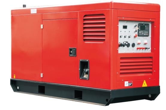 3 Fazlı 400A Sessiz Dizel Kaynak Jeneratörü LCD Kontrol Paneli DC12V Elektrikli Başlatma