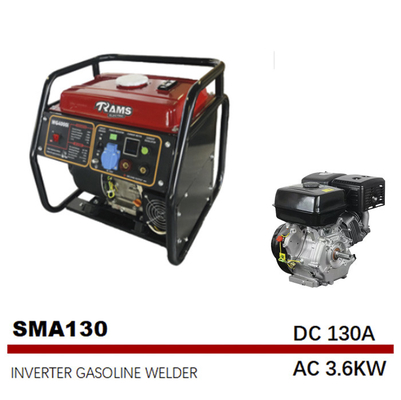 Benzinli Elle Çalıştırma MMA SMAW Kaynak Ekipmanı 130A 230V Kaynak makinesi