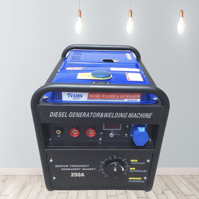 DC 2kw 250 Amp Dizel Kaynakçı 195FE Motor Elektrikli Çalıştırma Daimi Mıknatıs