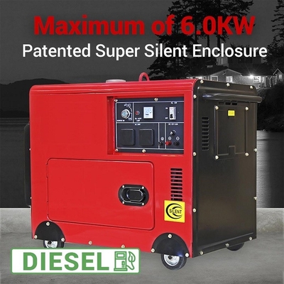 15HP 6.5kw Dizel Sessiz Güç Jeneratörü 69db düşük Gürültülü Motor Modu