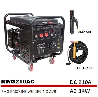 RWG210AC 210A Elektrik Ark Kaynak Jeneratörü Benzinli 15HP Motor