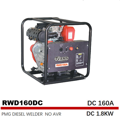 DC 1.8kw Dizel Kaynak Jeneratörleri Orta Frekans 178F Motor
