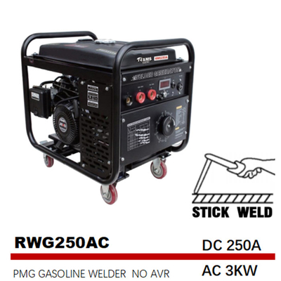 AC 3kw 250 Amp Kaynakçı Jeneratör Ark Orta Frekans 531cc Yer Değiştirme