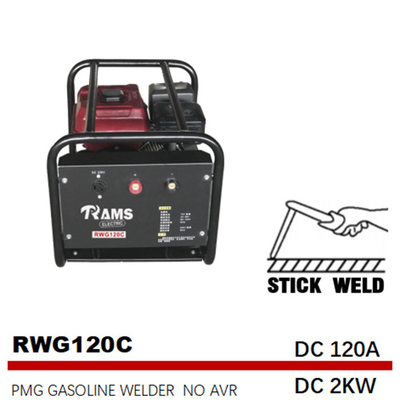 DC 2kw Taşınabilir Kaynakçı Jeneratör Benzinli Tank 3.6L 120A PMG